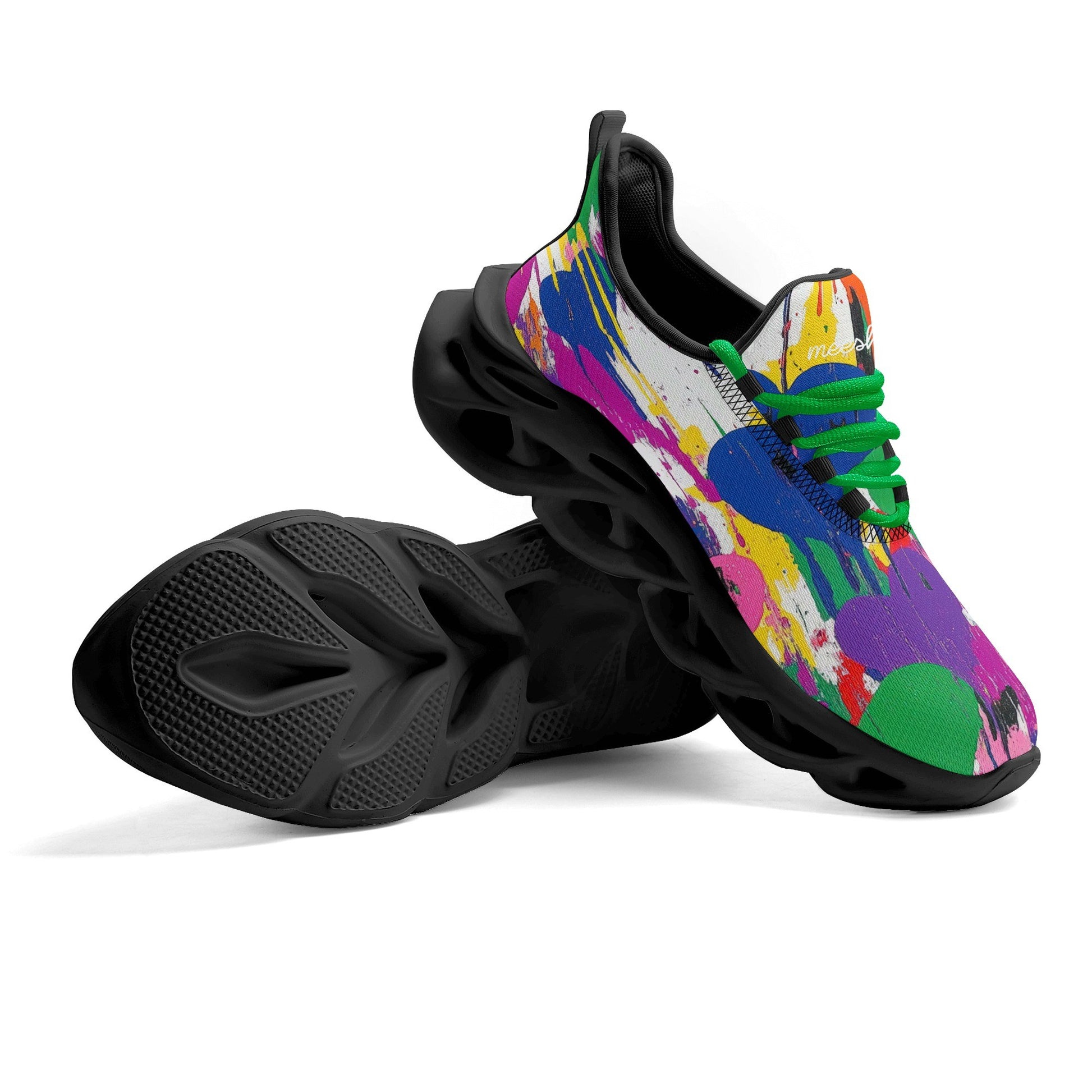 meeshy AIR Athletic Sneaker - Graffiti Hearts v4 - Herren Sneaker JLR Design