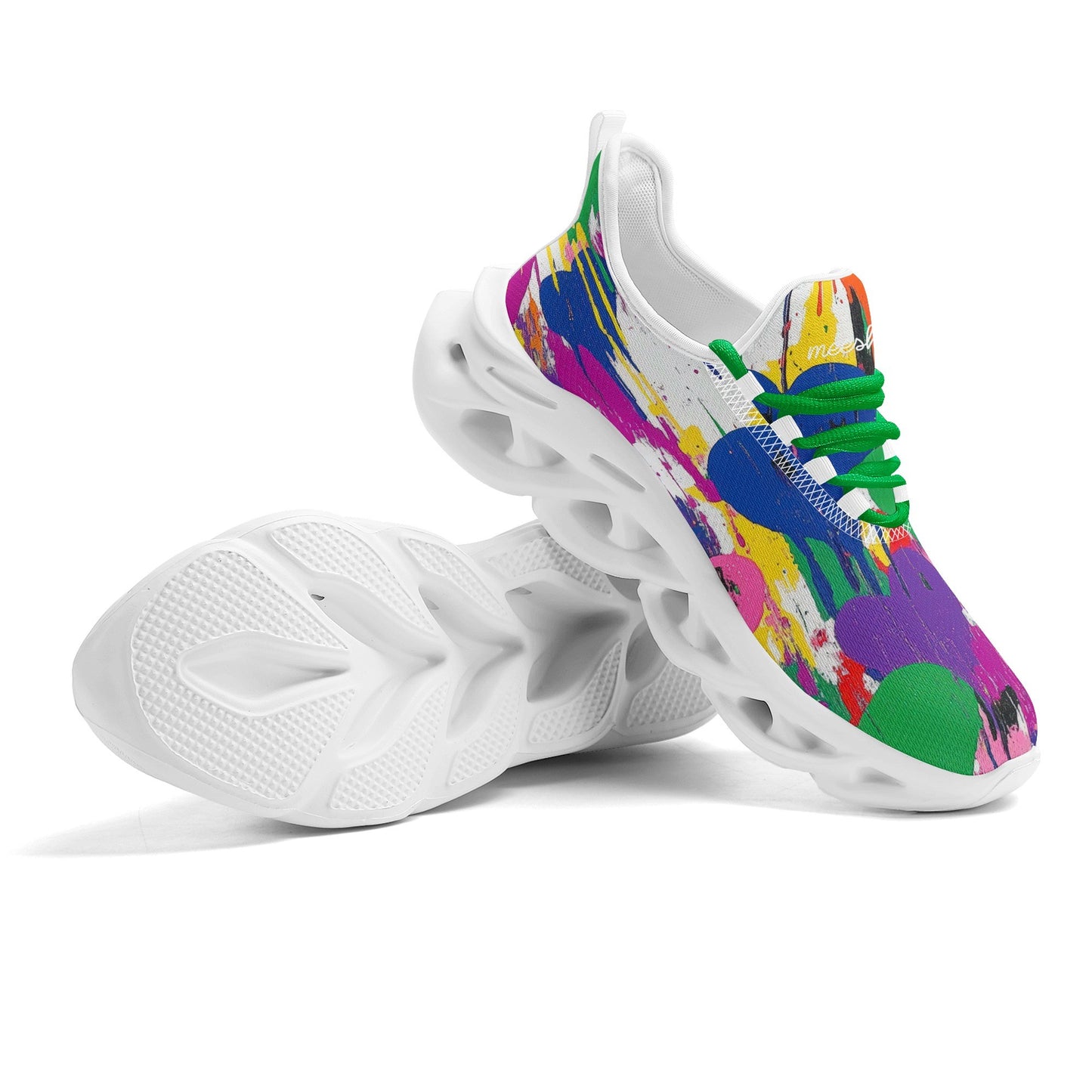 meeshy AIR Athletic Sneaker - Graffiti Hearts v4 - Herren Sneaker JLR Design