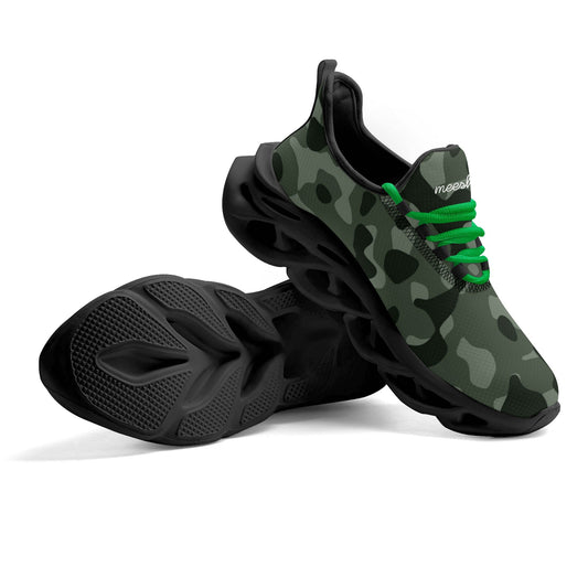 meeshy AIR Athletic Sneaker - Green Camouflage - Damen Sneaker JLR Design