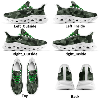 meeshy AIR Athletic Sneaker - Green Camouflage - Damen Sneaker JLR Design