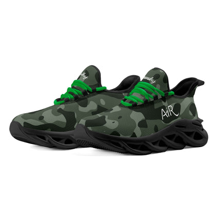 meeshy AIR Athletic Sneaker - Green Camouflage - Damen Sneaker JLR Design