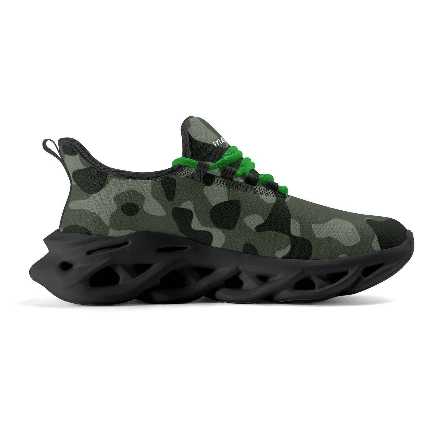 meeshy AIR Athletic Sneaker - Green Camouflage - Damen Sneaker JLR Design