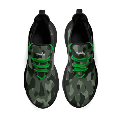 meeshy AIR Athletic Sneaker - Green Camouflage - Damen Sneaker JLR Design