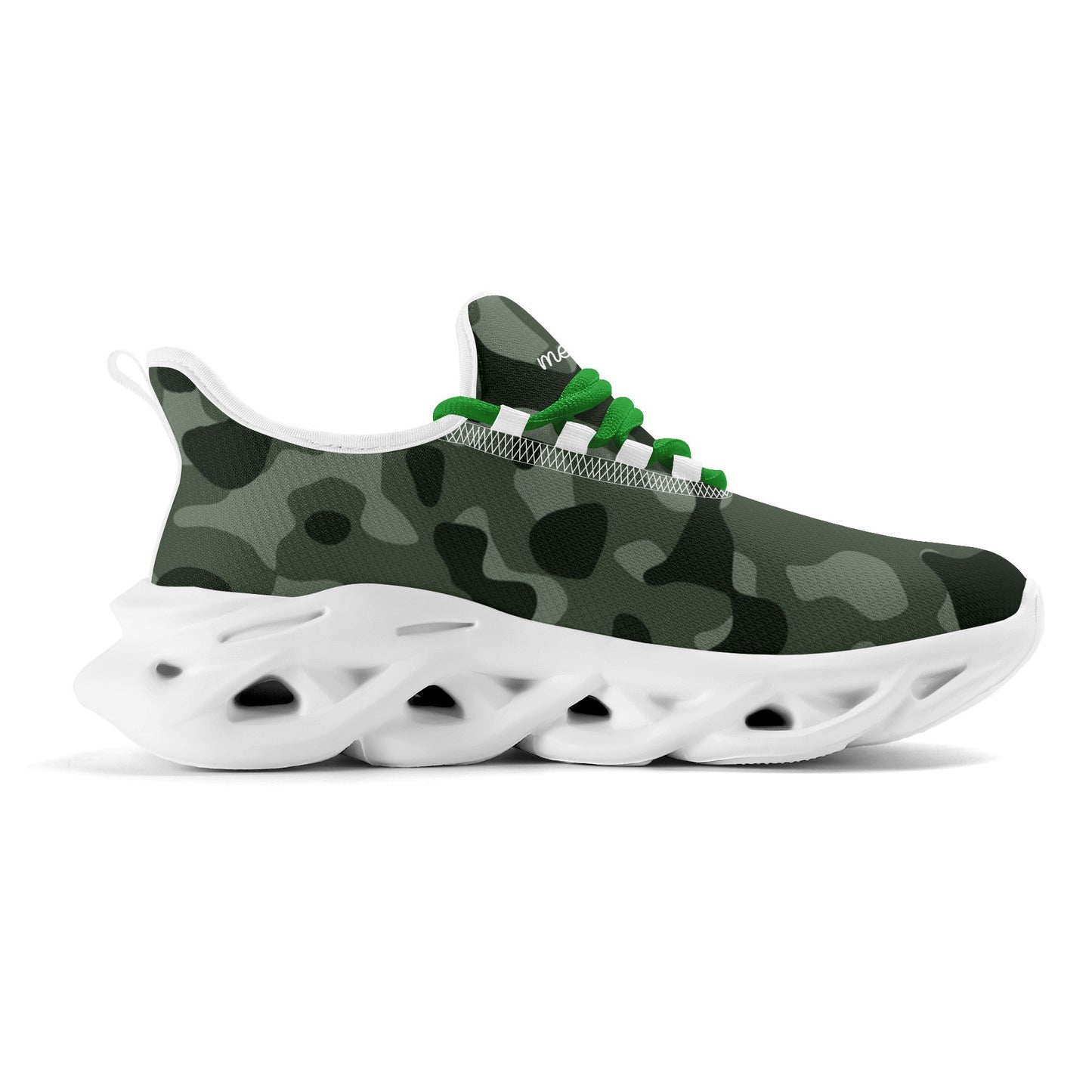 meeshy AIR Athletic Sneaker - Green Camouflage - Damen Sneaker JLR Design