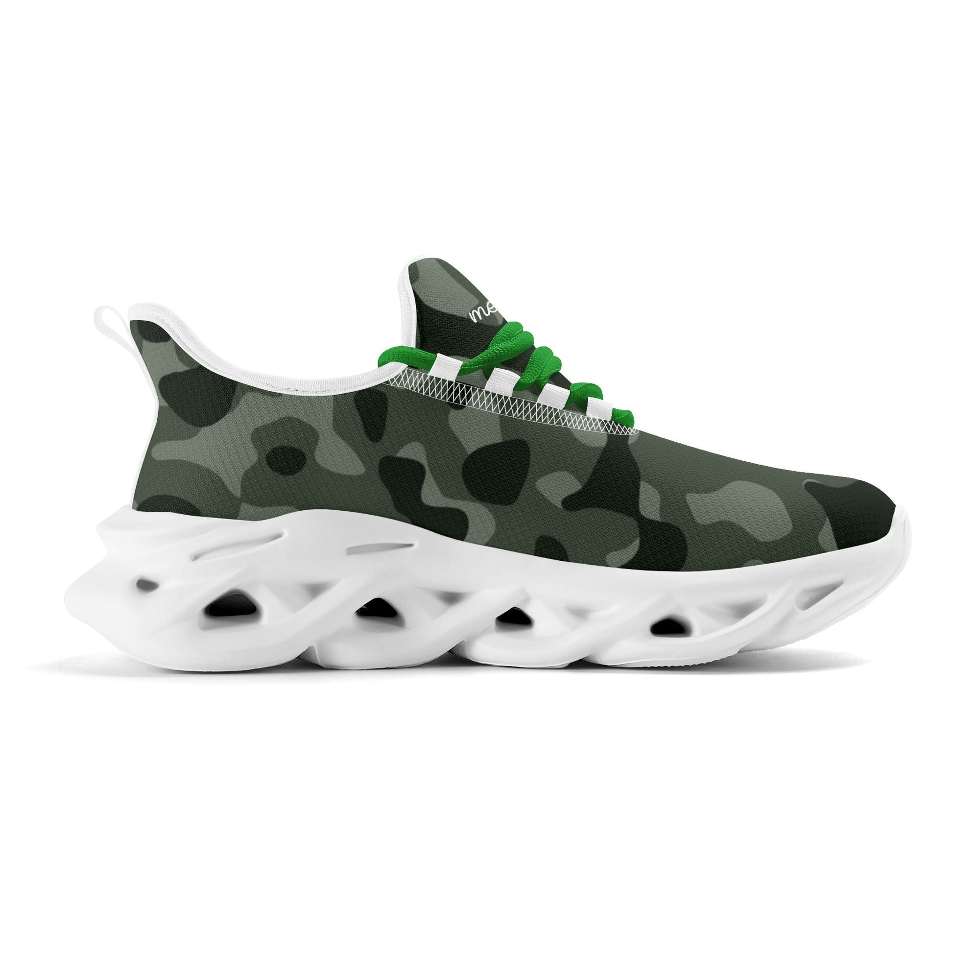 meeshy AIR Athletic Sneaker - Green Camouflage - Damen Sneaker JLR Design