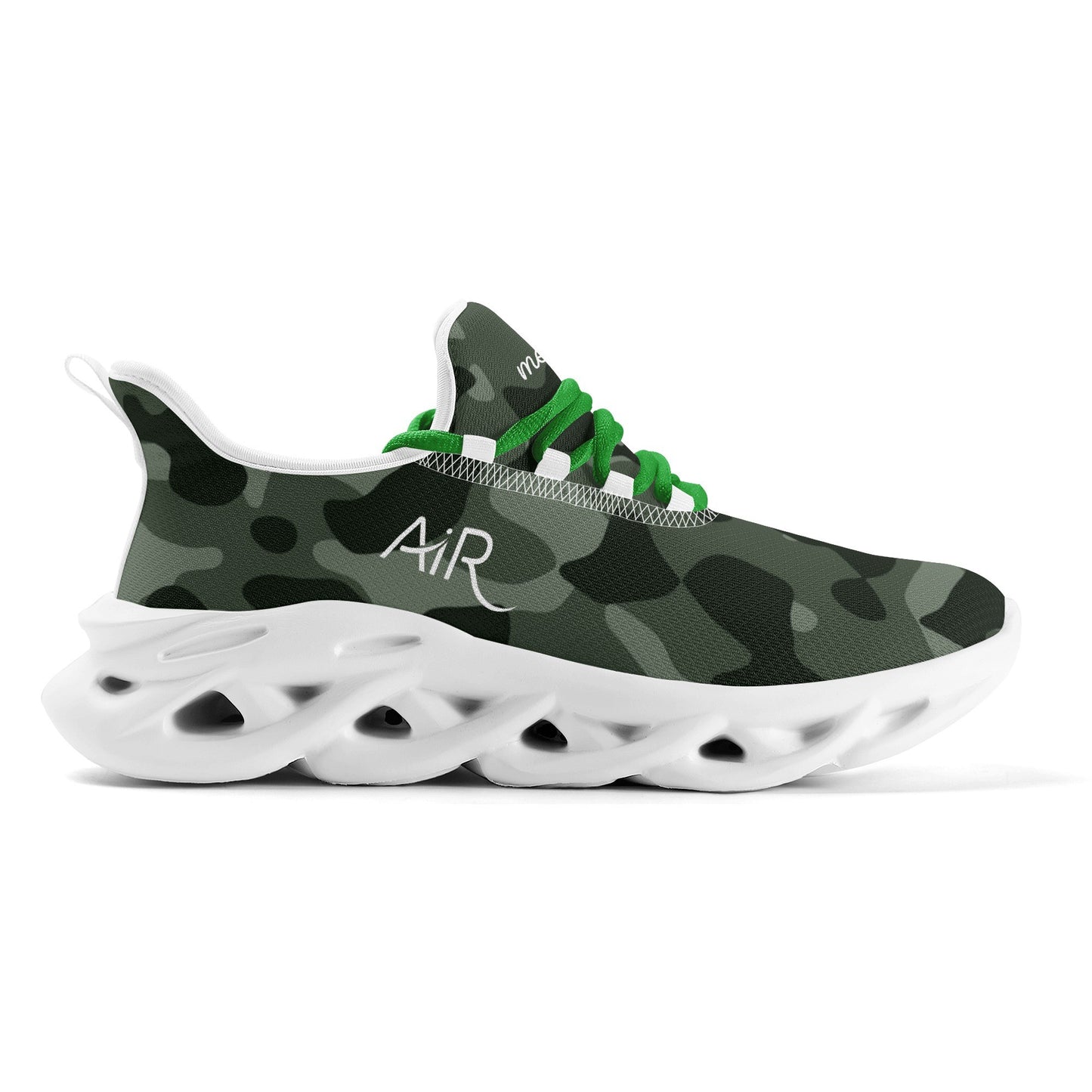 meeshy AIR Athletic Sneaker - Green Camouflage - Damen Sneaker JLR Design