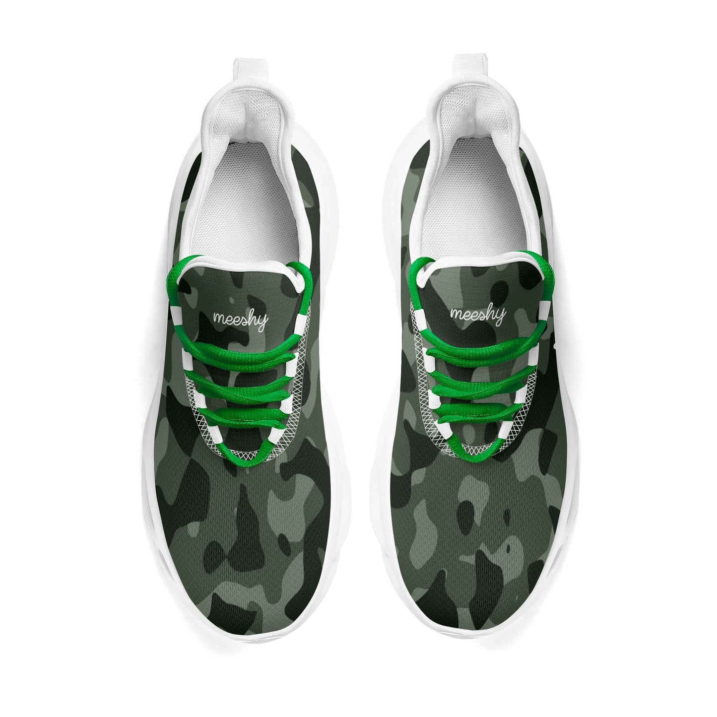 meeshy AIR Athletic Sneaker - Green Camouflage - Damen Sneaker JLR Design
