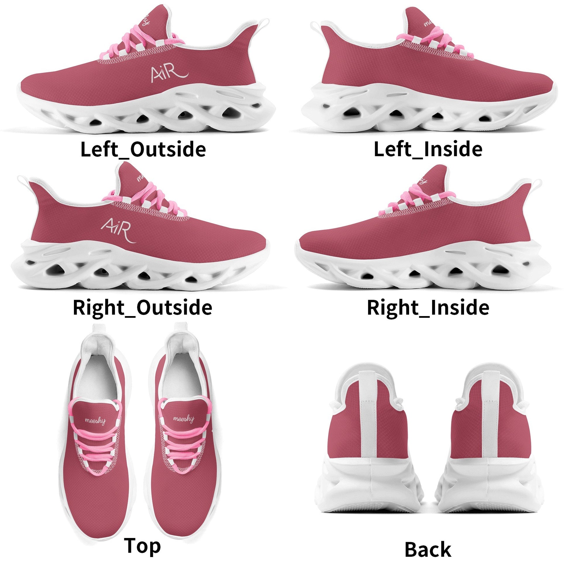 meeshy AIR Athletic Sneaker - Hippie Pink - Herren Sneaker JLR Design