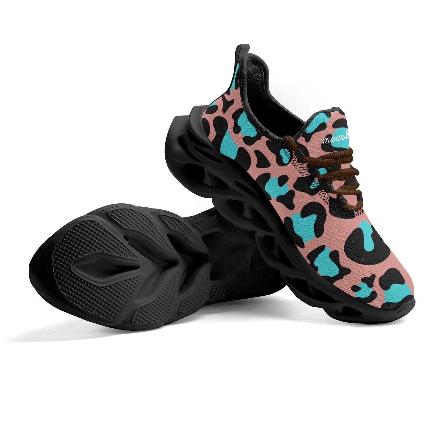 meeshy AIR Athletic Sneaker - Leopard Blau - Damen Sneaker JLR Design