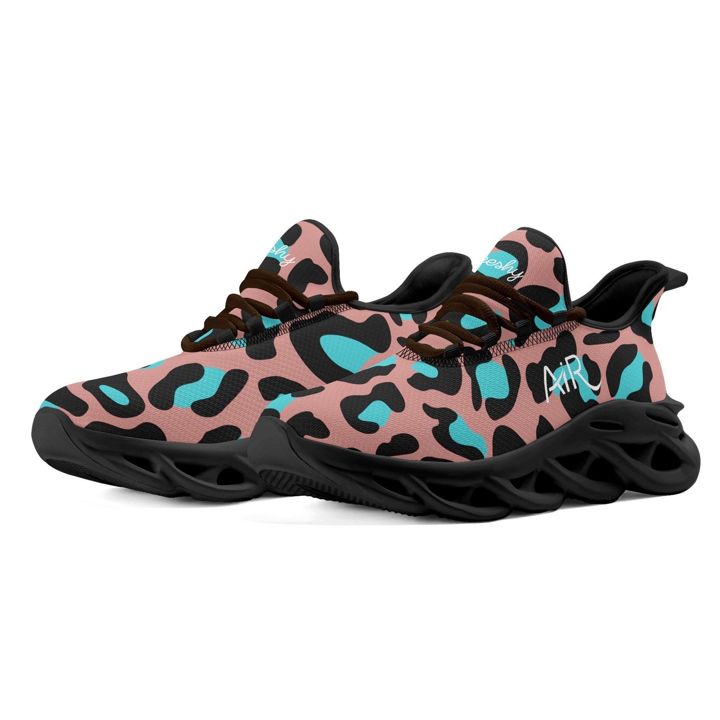 meeshy AIR Athletic Sneaker - Leopard Blau - Damen Sneaker JLR Design