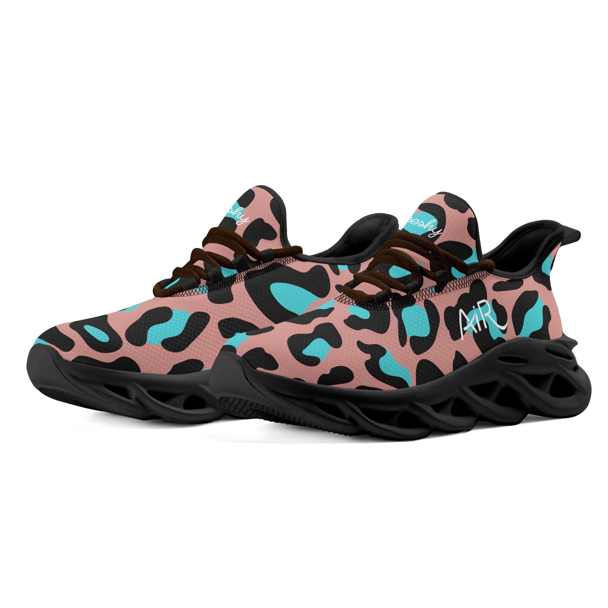 meeshy AIR Athletic Sneaker - Leopard Blau - Damen Sneaker JLR Design