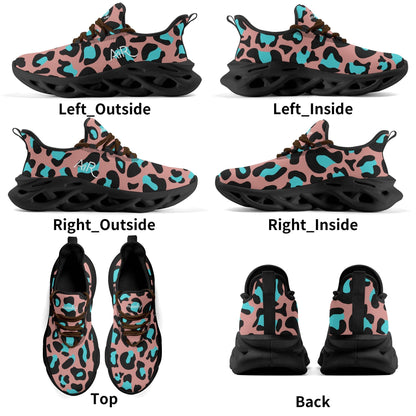 meeshy AIR Athletic Sneaker - Leopard Blau - Damen Sneaker JLR Design