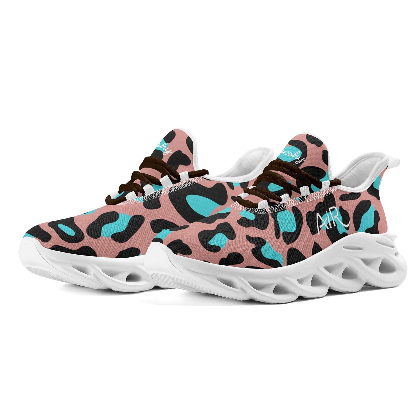 meeshy AIR Athletic Sneaker - Leopard Blau - Damen Sneaker JLR Design