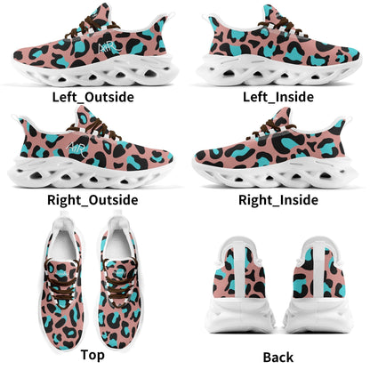 meeshy AIR Athletic Sneaker - Leopard Blau - Damen Sneaker JLR Design