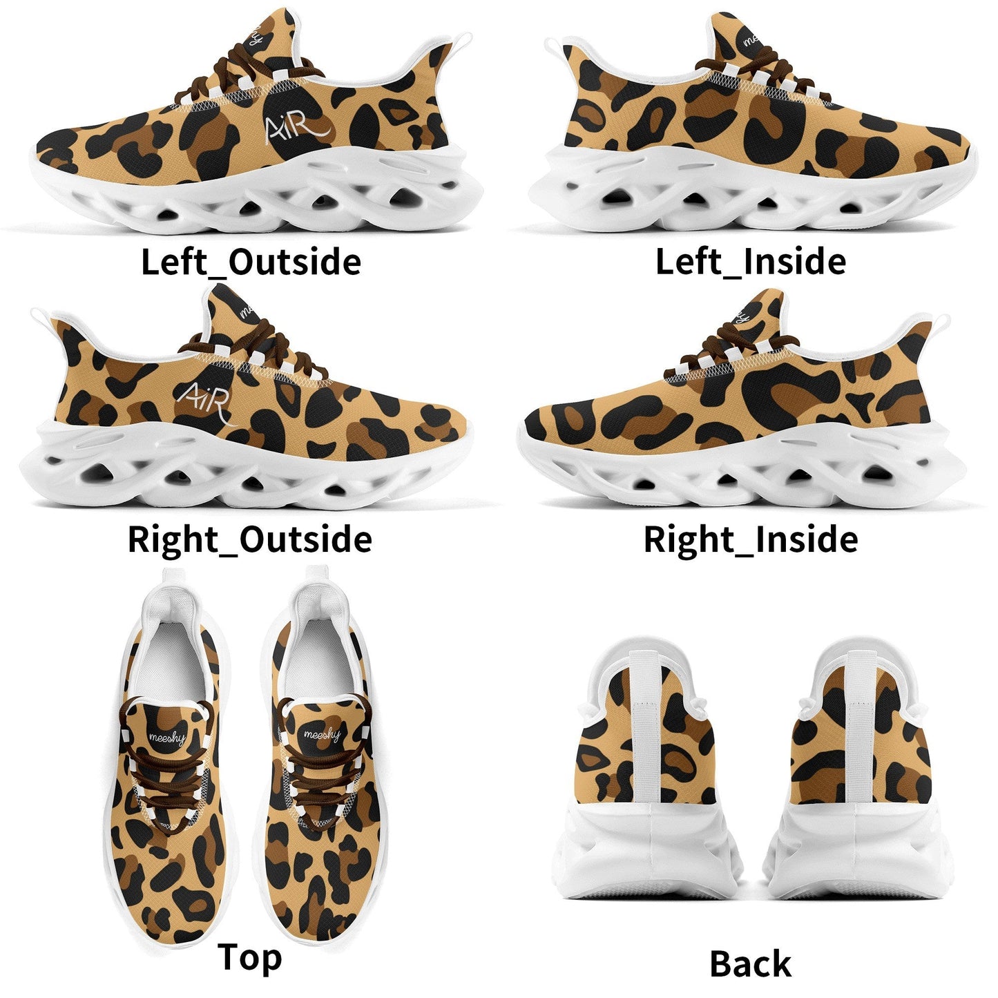 meeshy AIR Athletic Sneaker - Leopard Braun - Damen Sneaker JLR Design