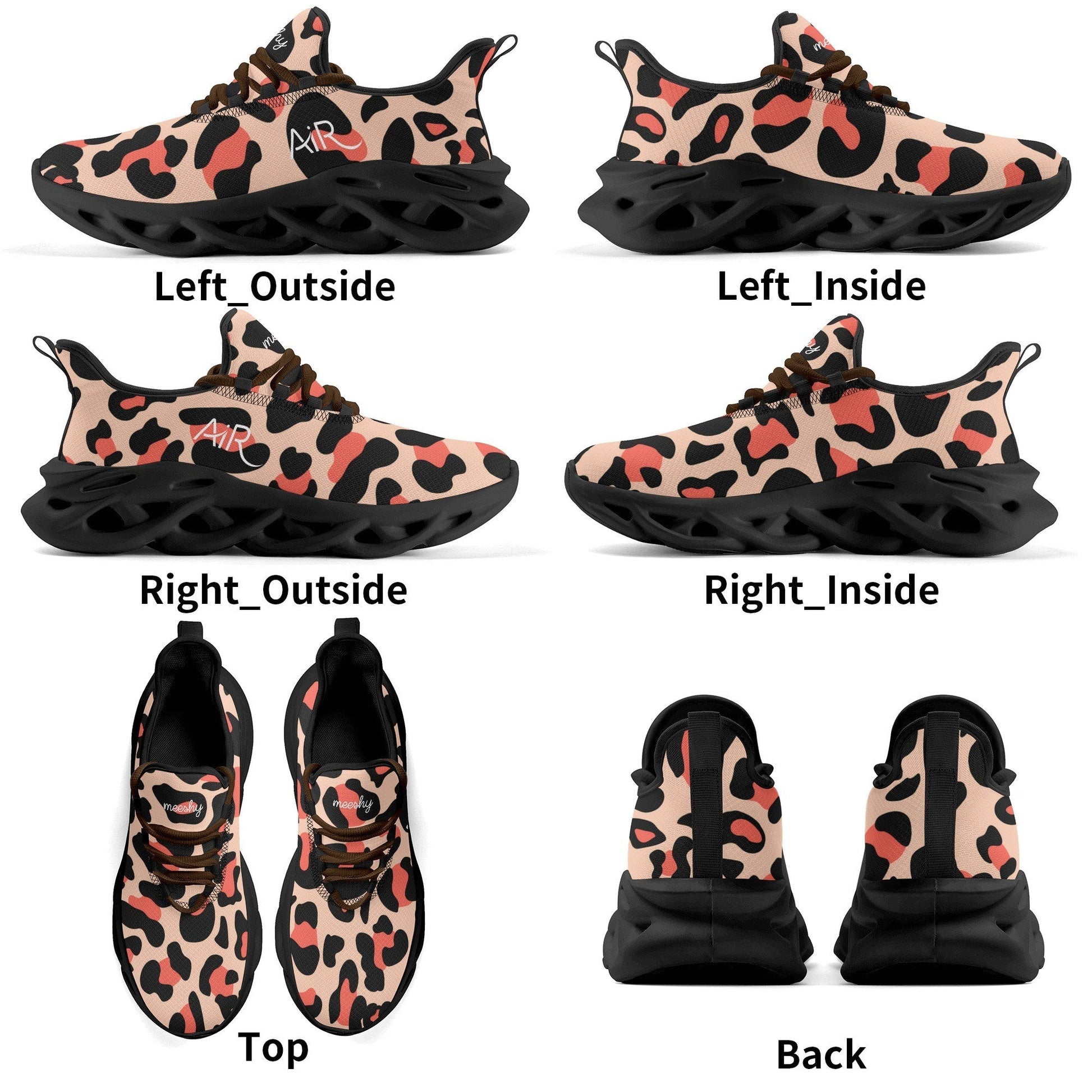 meeshy AIR Athletic Sneaker - Leopard Coral - Damen Sneaker JLR Design