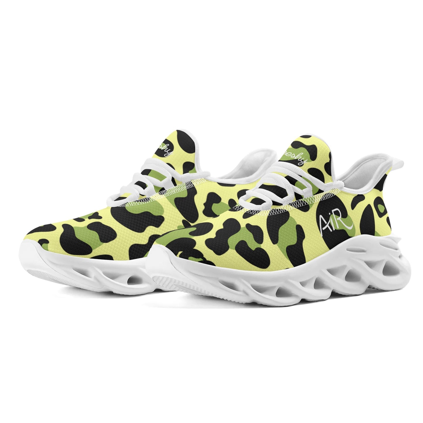 meeshy AIR Athletic Sneaker - Leopard Grün - Damen Sneaker JLR Design