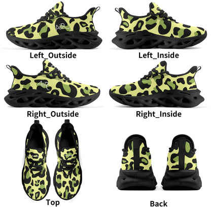 meeshy AIR Athletic Sneaker - Leopard Grün - Damen Sneaker JLR Design