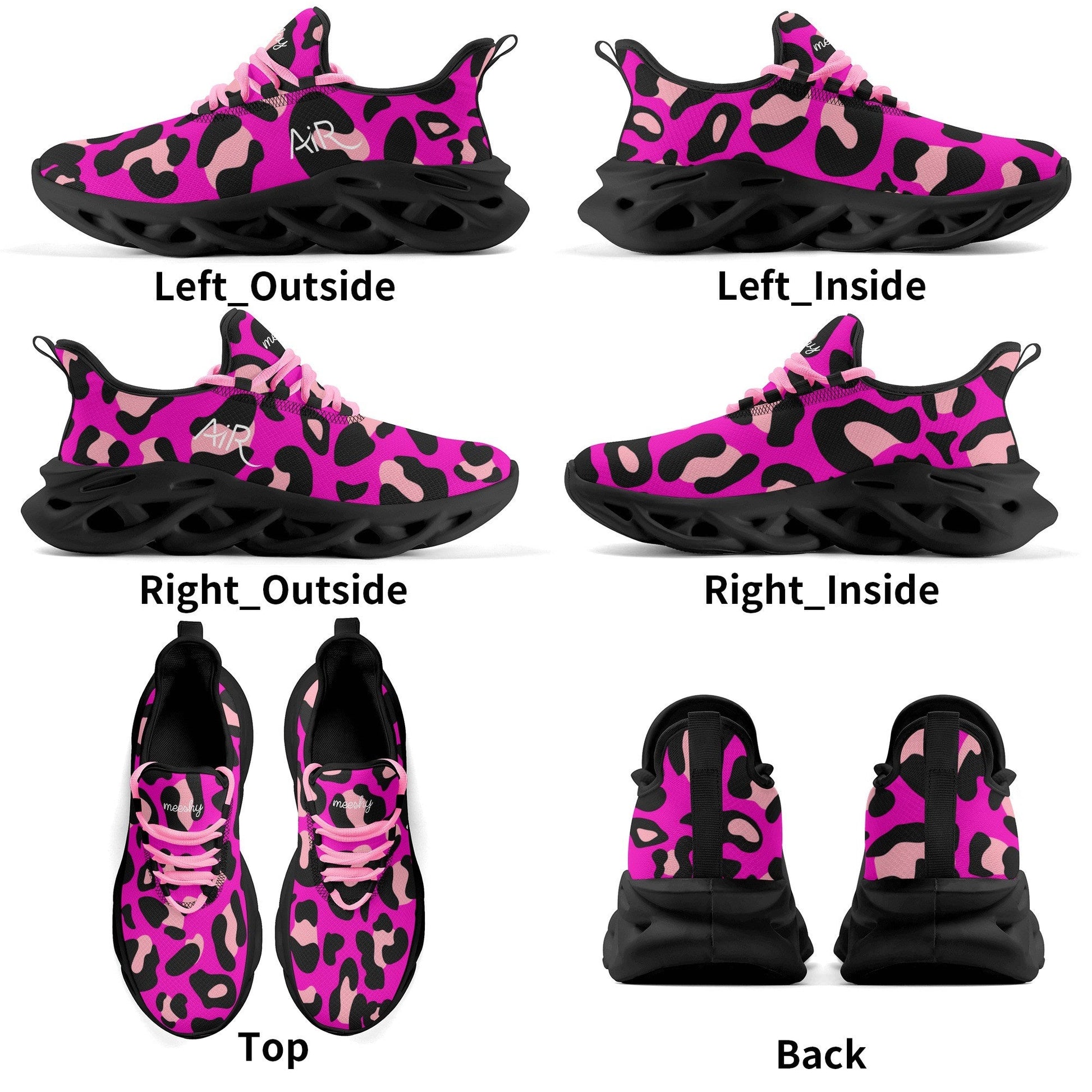 meeshy AIR Athletic Sneaker - Leopard Pink - Damen Sneaker JLR Design