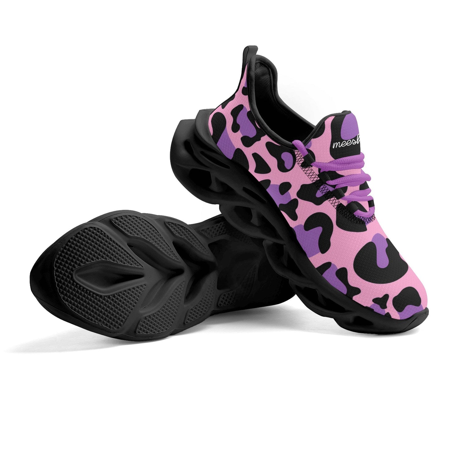 meeshy AIR Athletic Sneaker - Leopard Purple - Damen Sneaker JLR Design