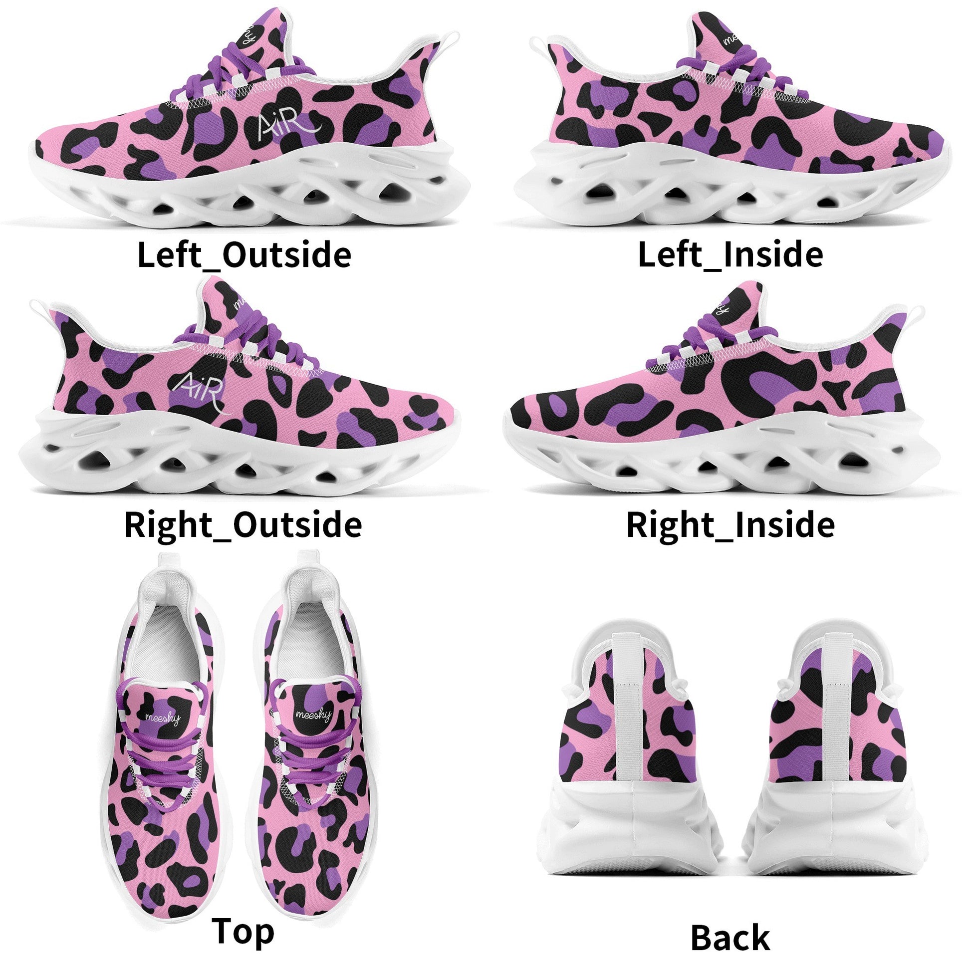 meeshy AIR Athletic Sneaker - Leopard Purple - Damen Sneaker JLR Design