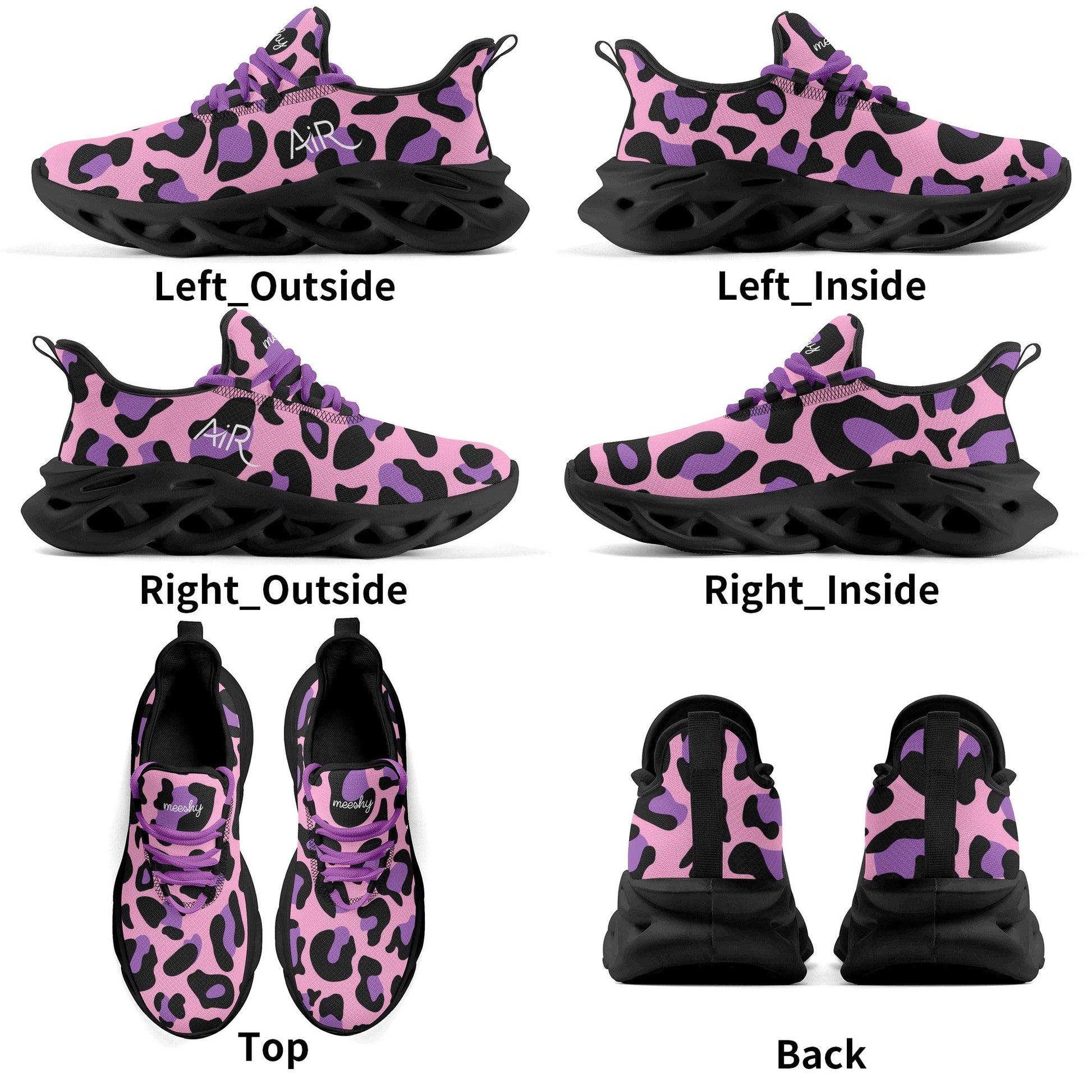 meeshy AIR Athletic Sneaker - Leopard Purple - Herren Sneaker JLR Design