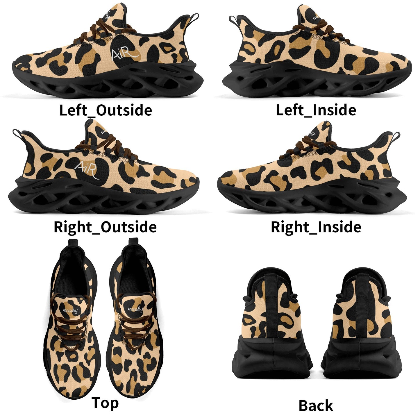 meeshy AIR Athletic Sneaker - Leopard Tan - Damen Sneaker JLR Design
