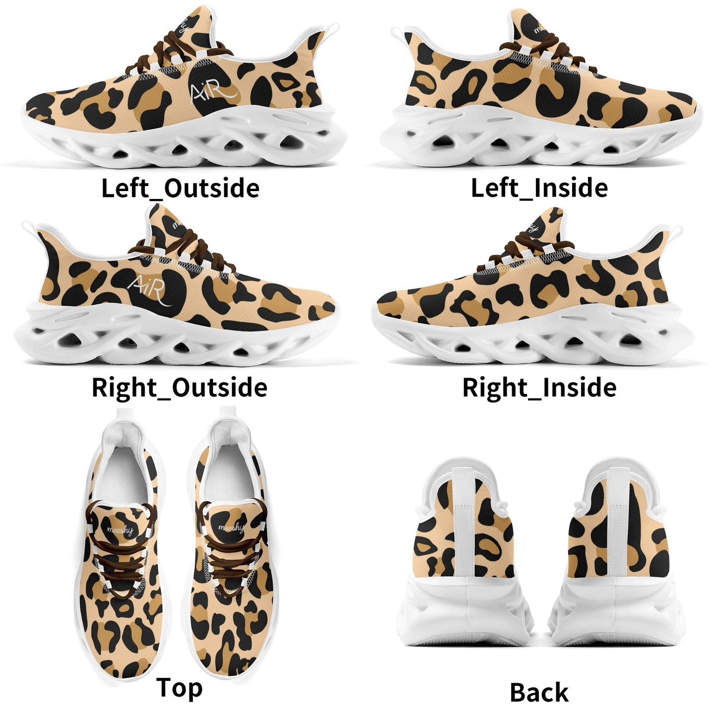 meeshy AIR Athletic Sneaker - Leopard Tan - Damen Sneaker JLR Design