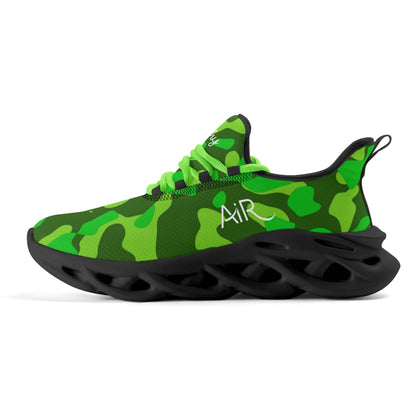 meeshy AIR Athletic Sneaker - Lime Green Camouflage - Damen Sneaker JLR Design