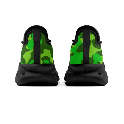 meeshy AIR Athletic Sneaker - Lime Green Camouflage - Damen Sneaker JLR Design