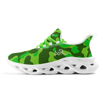 meeshy AIR Athletic Sneaker - Lime Green Camouflage - Damen Sneaker JLR Design