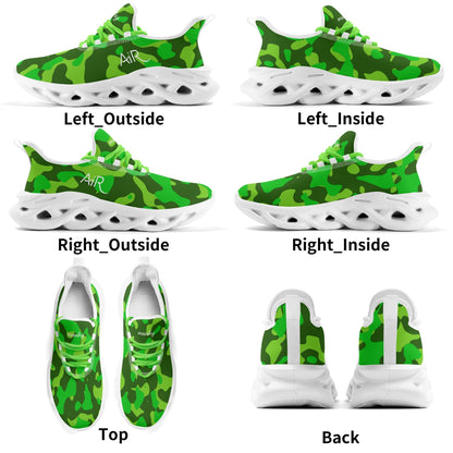meeshy AIR Athletic Sneaker - Lime Green Camouflage - Herren Sneaker JLR Design