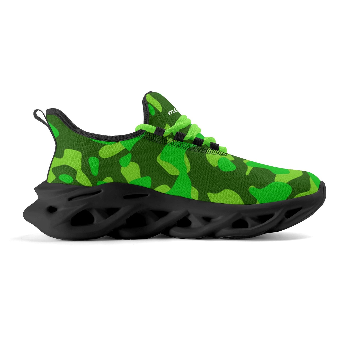 meeshy AIR Athletic Sneaker - Lime Green Camouflage - Herren Sneaker JLR Design