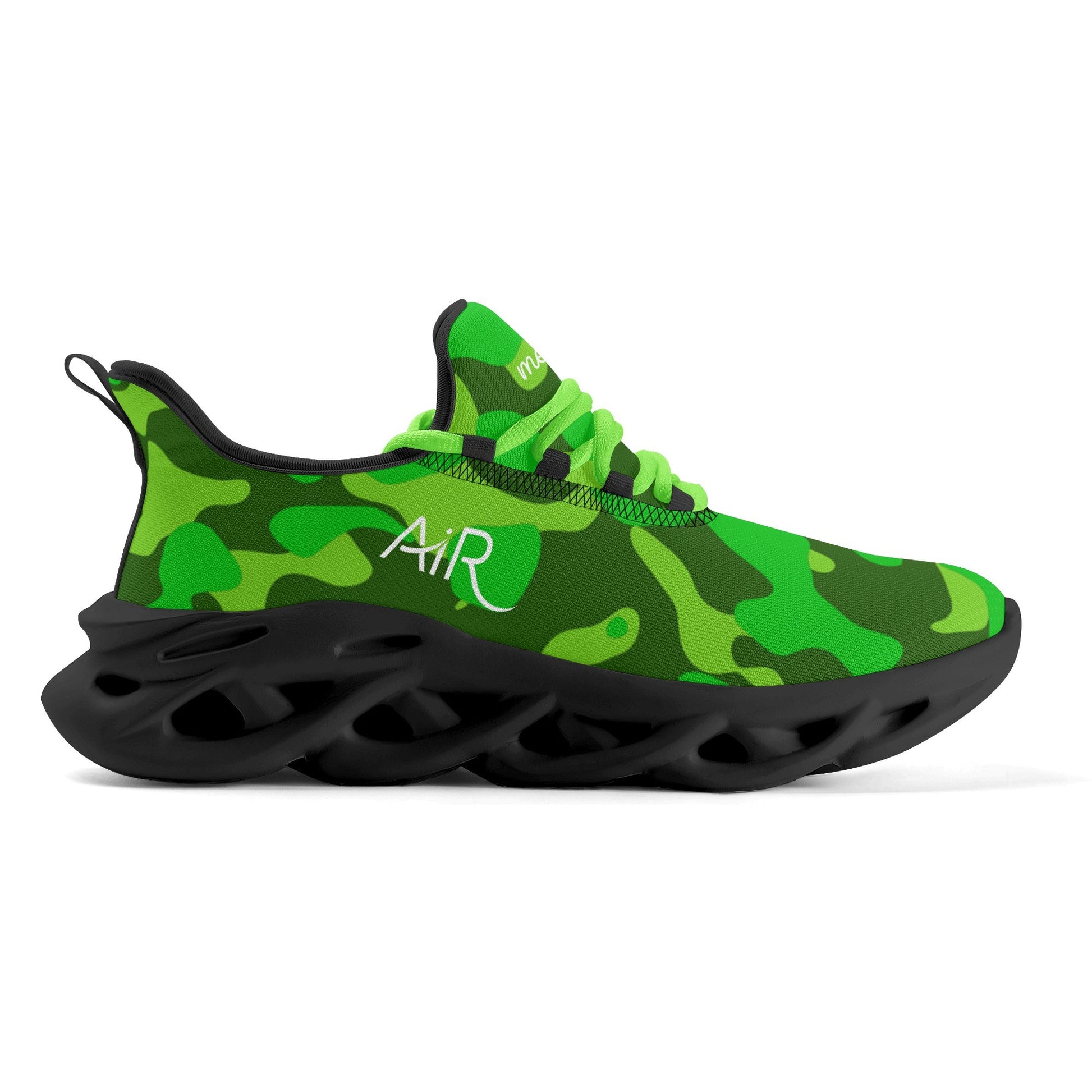 meeshy AIR Athletic Sneaker - Lime Green Camouflage - Herren Sneaker JLR Design