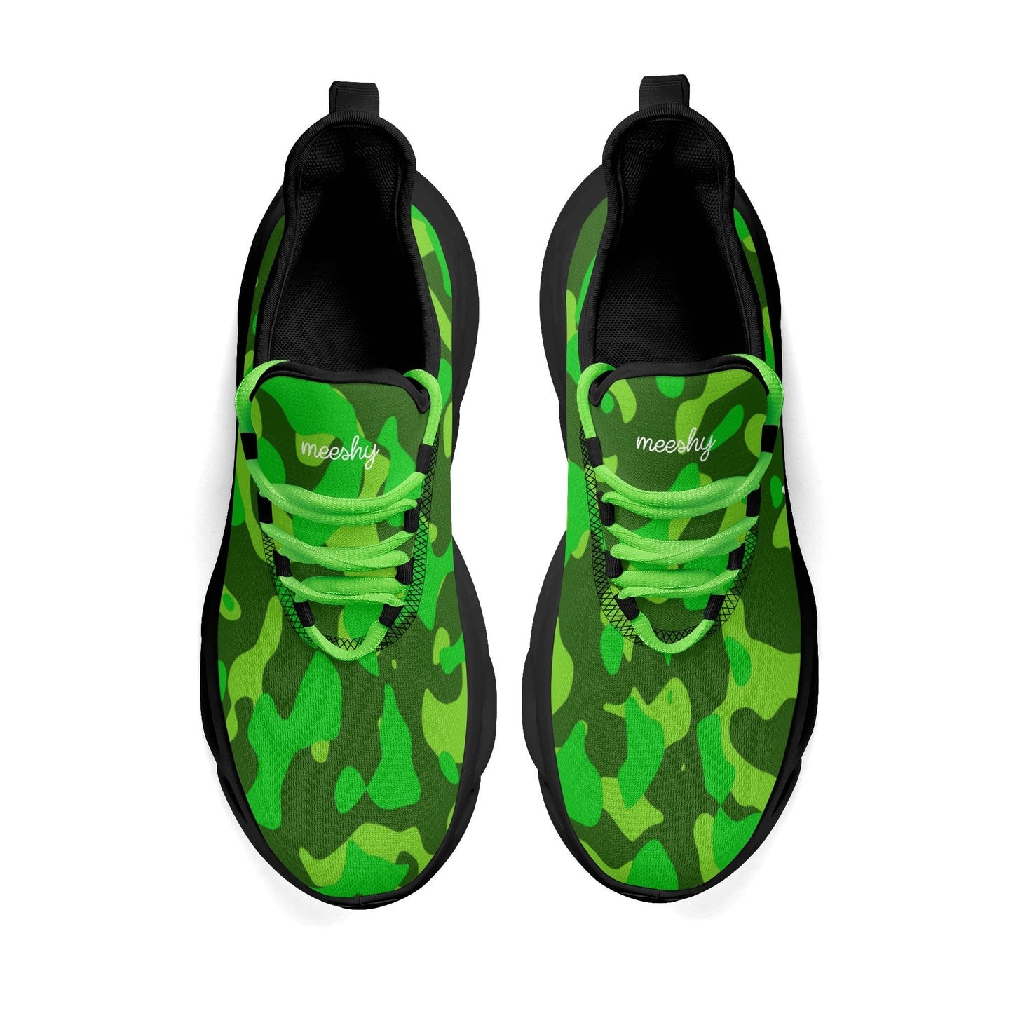 meeshy AIR Athletic Sneaker - Lime Green Camouflage - Herren Sneaker JLR Design
