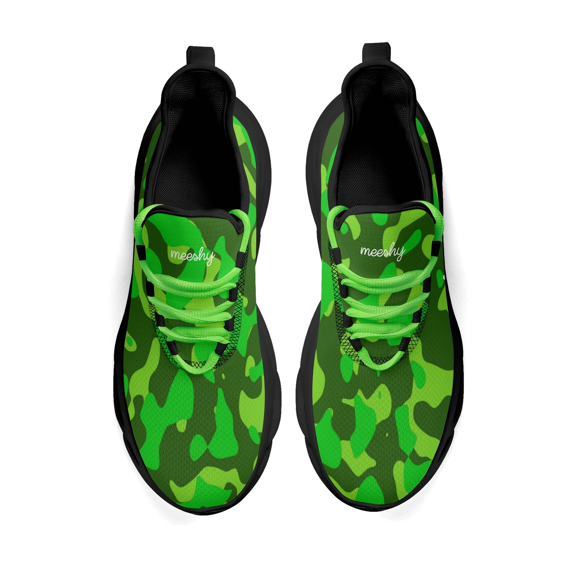 meeshy AIR Athletic Sneaker - Lime Green Camouflage - Herren Sneaker JLR Design