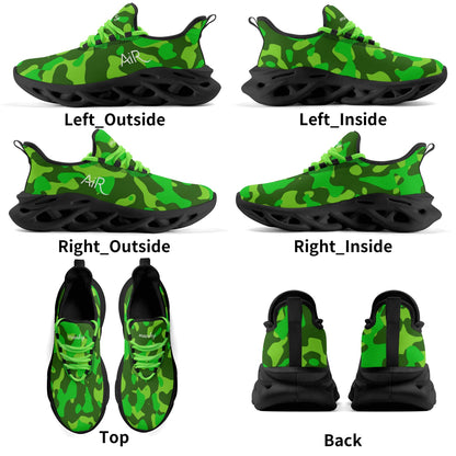 meeshy AIR Athletic Sneaker - Lime Green Camouflage - Herren Sneaker JLR Design