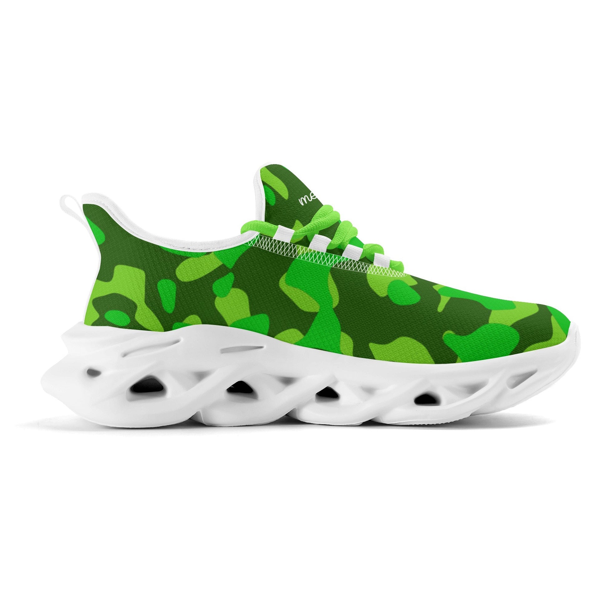 meeshy AIR Athletic Sneaker - Lime Green Camouflage - Herren Sneaker JLR Design