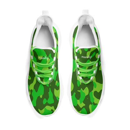 meeshy AIR Athletic Sneaker - Lime Green Camouflage - Herren Sneaker JLR Design