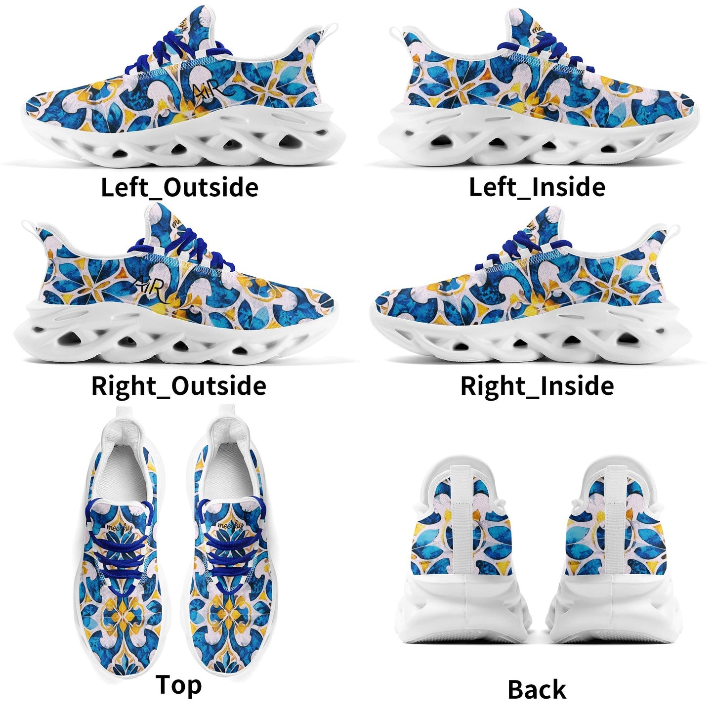 meeshy AIR Athletic Sneaker - Mediterranean Tile v1 - Herren Sneaker JLR Design