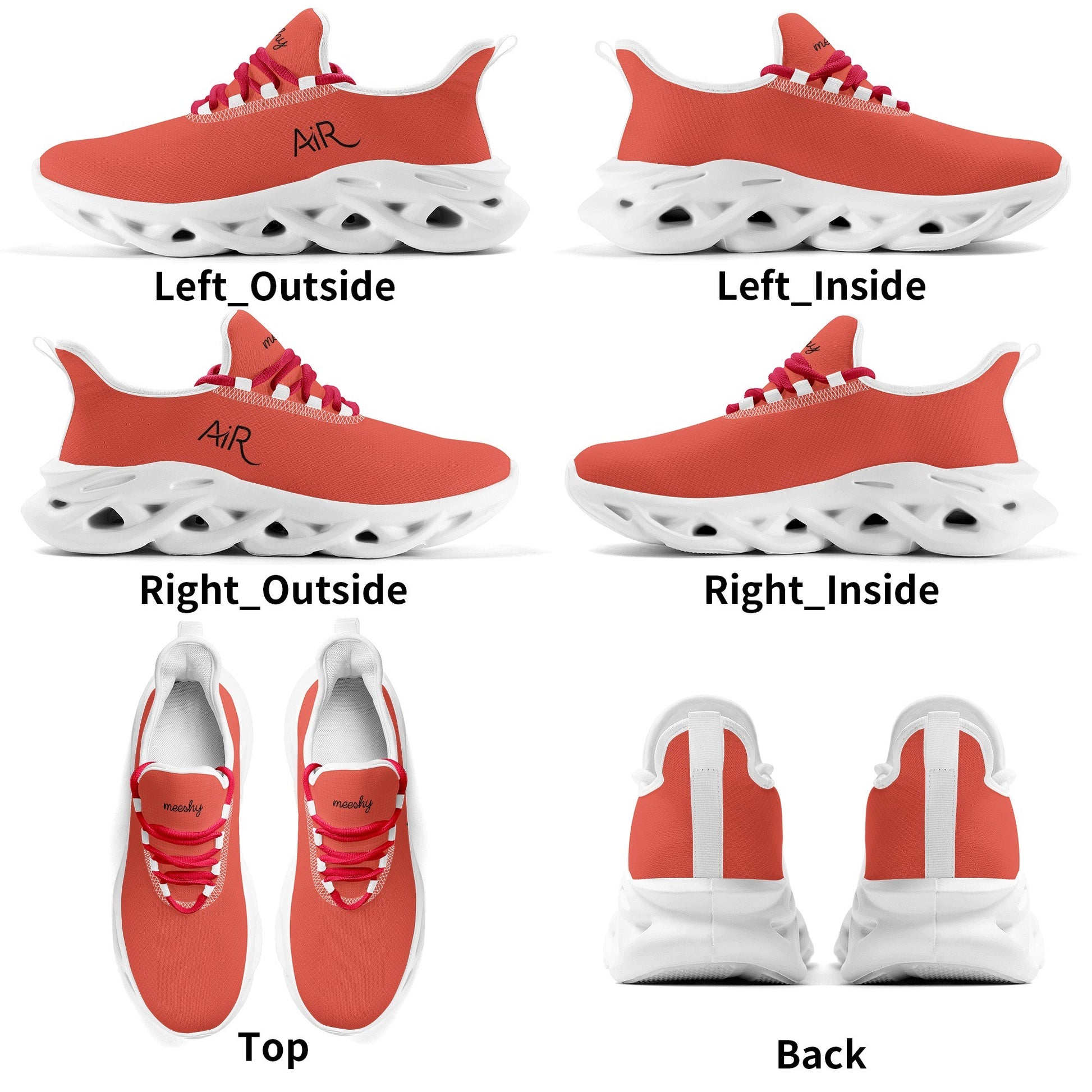 meeshy AIR Athletic Sneaker - Orange Red - Damen Sneaker JLR Design