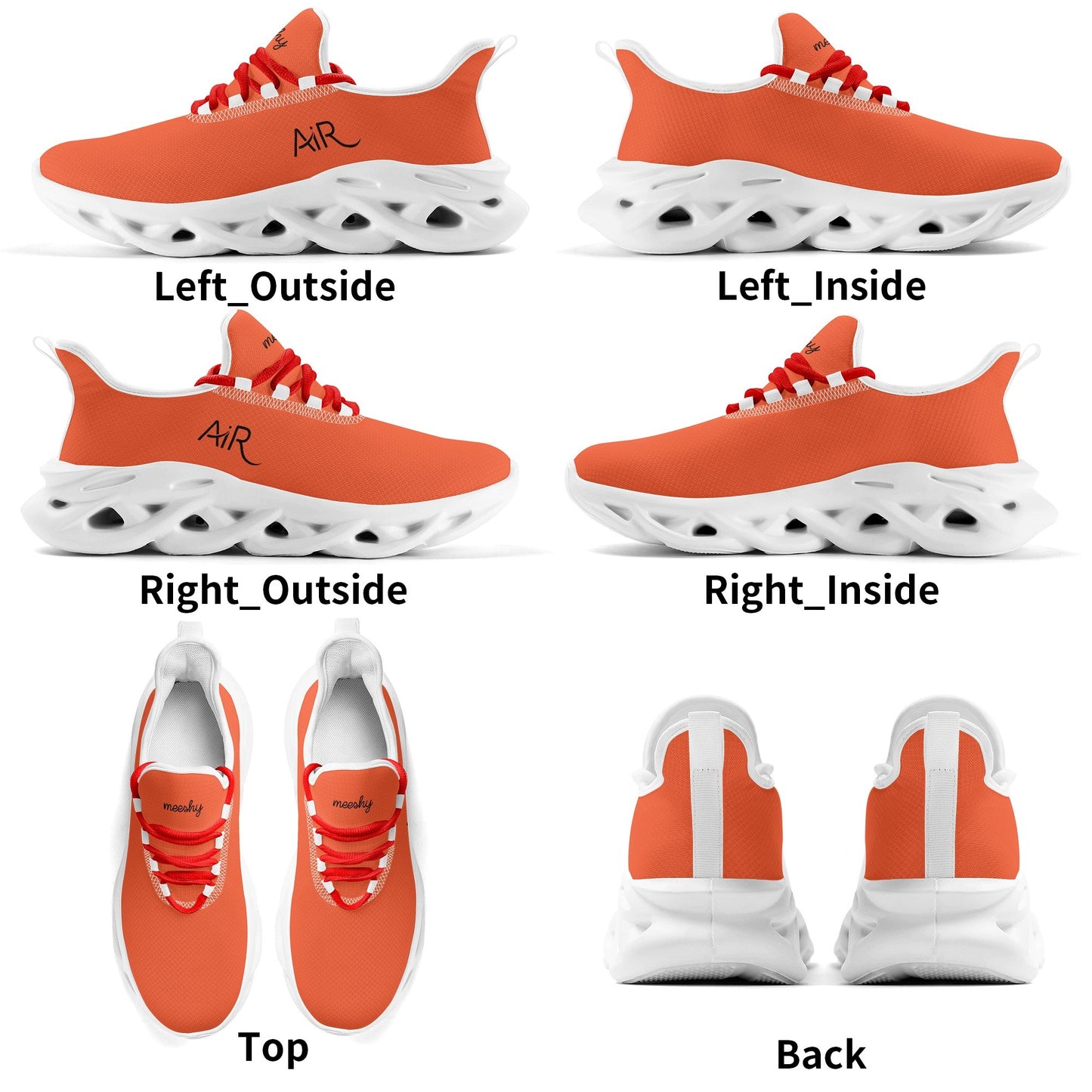 meeshy AIR Athletic Sneaker - Outrageous Orange - Damen Sneaker JLR Design