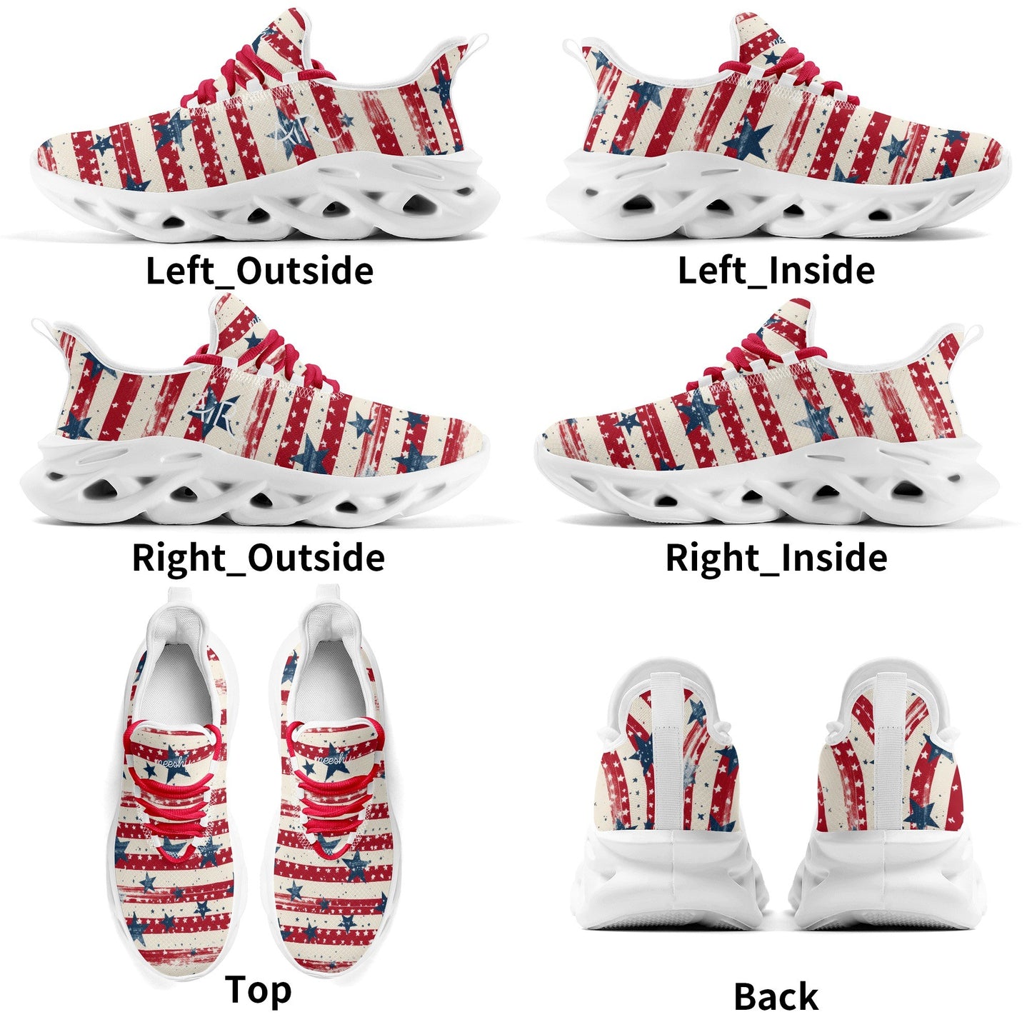 meeshy AIR Athletic Sneaker - Patriotic v1 - Herren Sneaker JLR Design