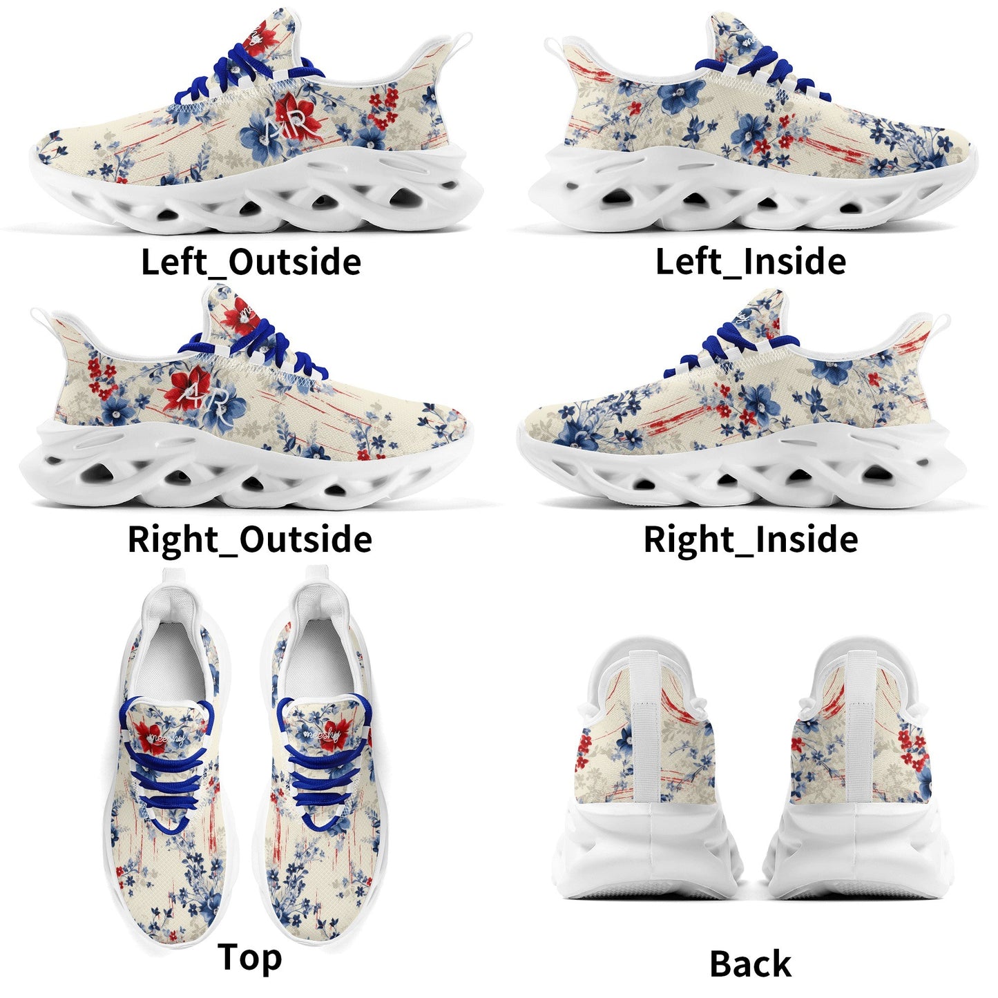 meeshy AIR Athletic Sneaker - Patriotic v2 - Damen Sneaker JLR Design