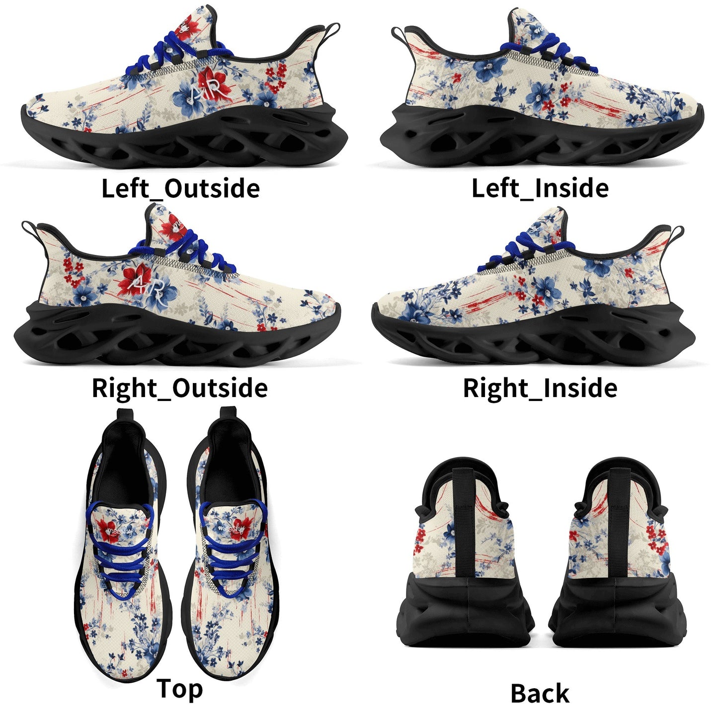 meeshy AIR Athletic Sneaker - Patriotic v2 - Damen Sneaker JLR Design