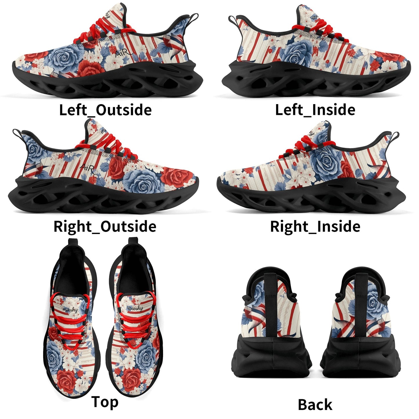 meeshy AIR Athletic Sneaker - Patriotic v4 - Herren Sneaker JLR Design
