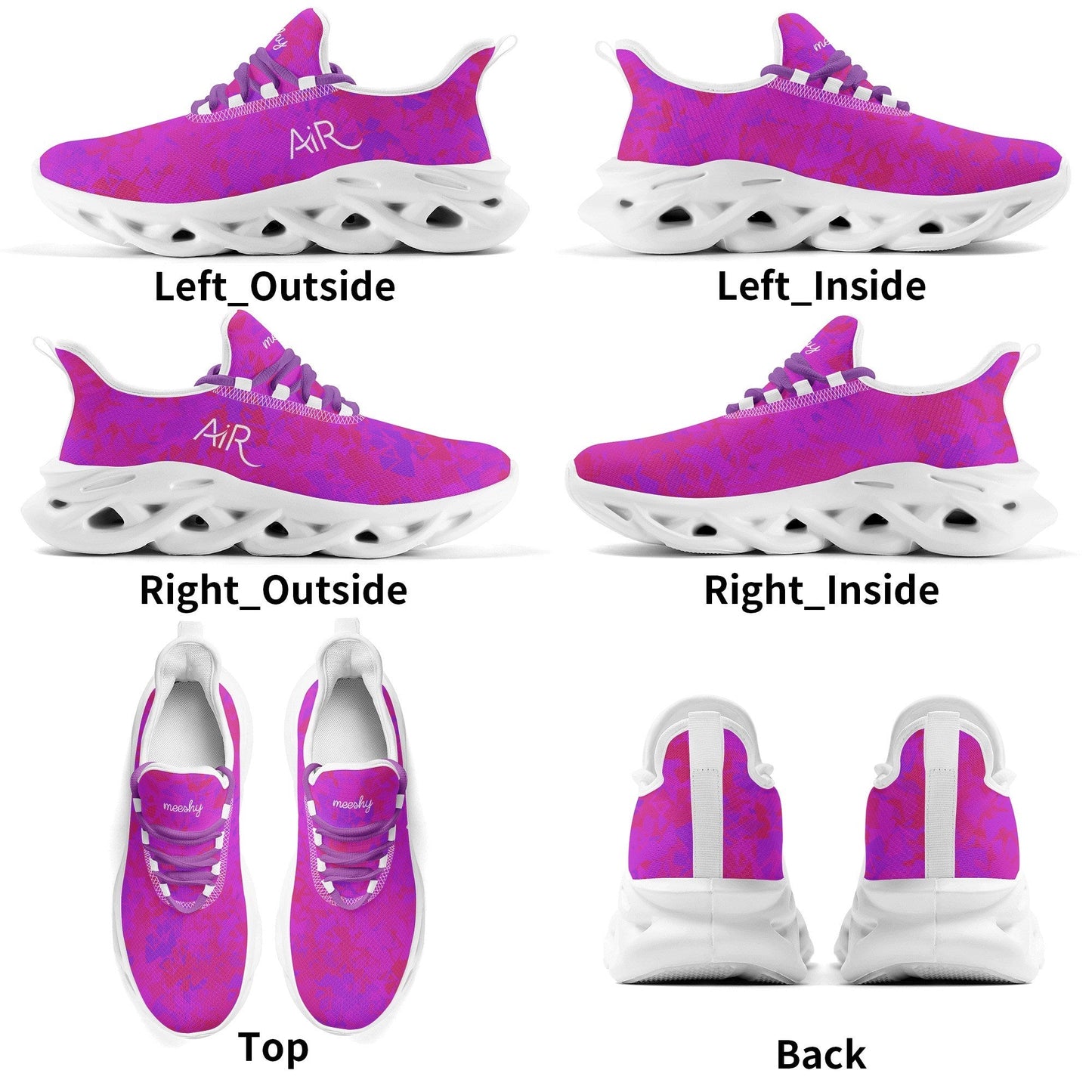 meeshy AIR Athletic Sneaker - Pink Crystal - Damen Sneaker JLR Design