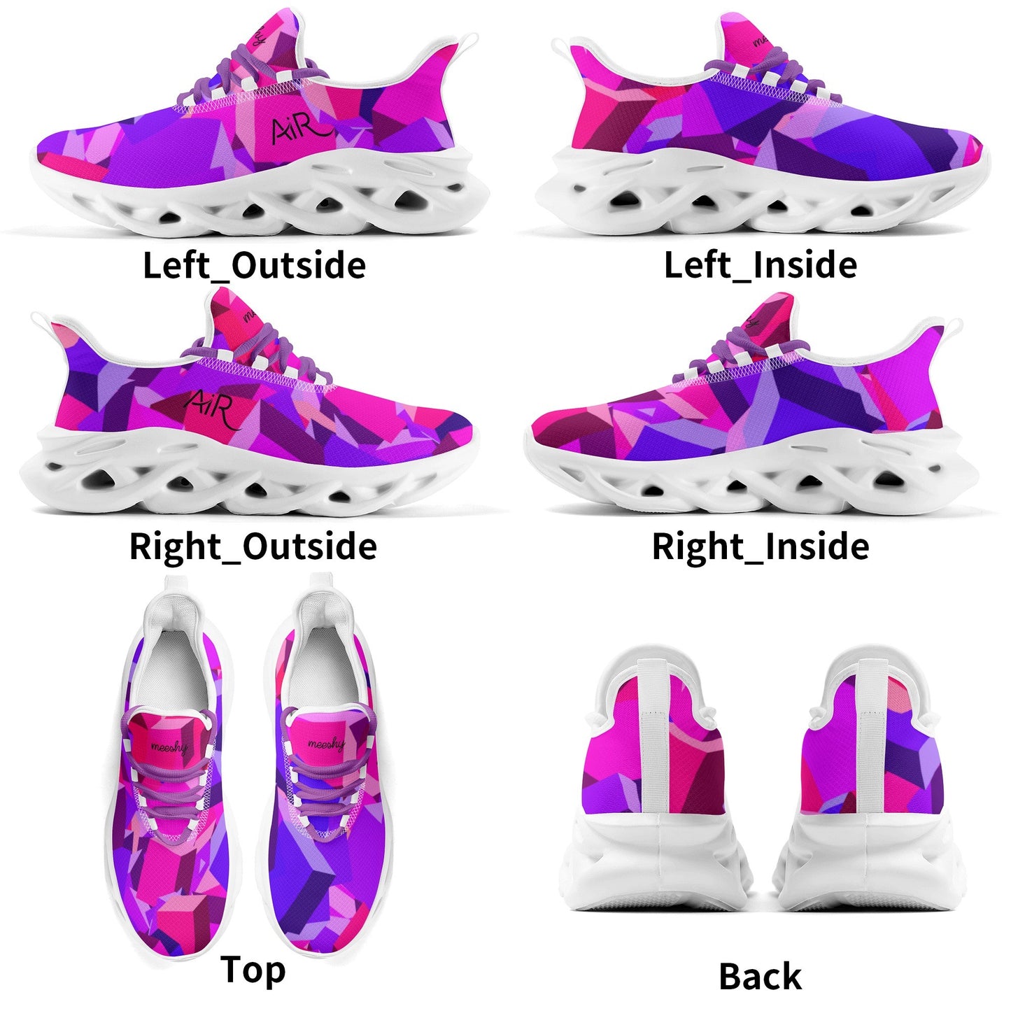 meeshy AIR Athletic Sneaker - Pink Cube - Herren Sneaker JLR Design