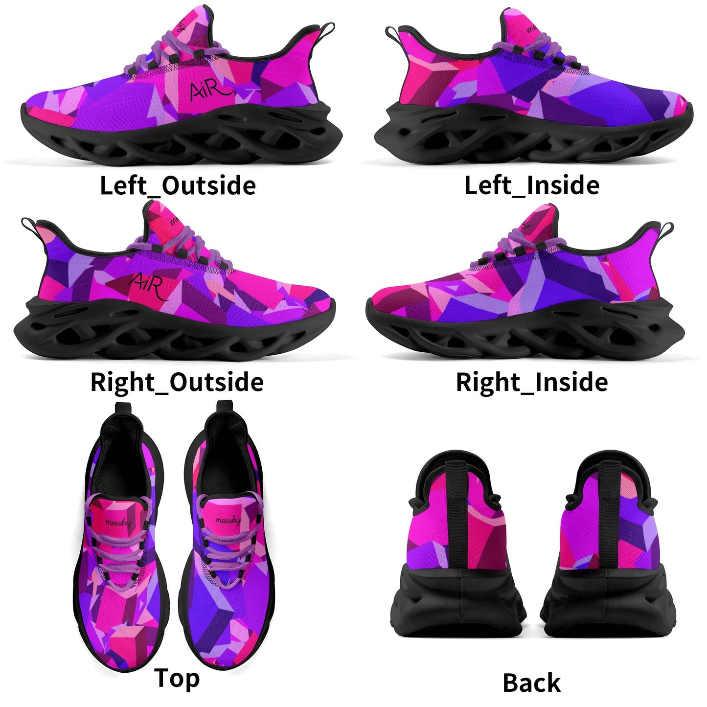 meeshy AIR Athletic Sneaker - Pink Cube - Herren Sneaker JLR Design