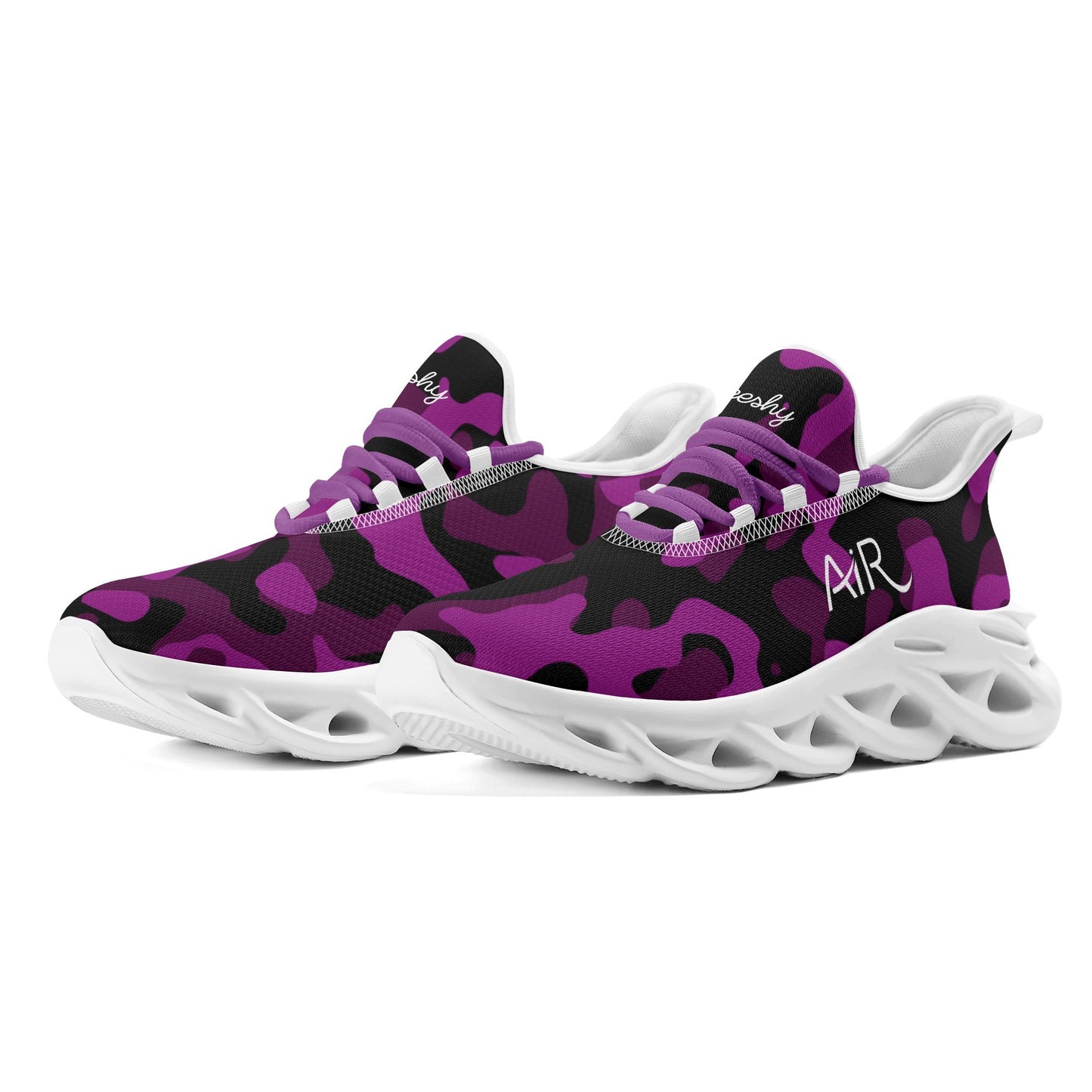 meeshy AIR Athletic Sneaker - Purple Camouflage - Damen Sneaker JLR Design